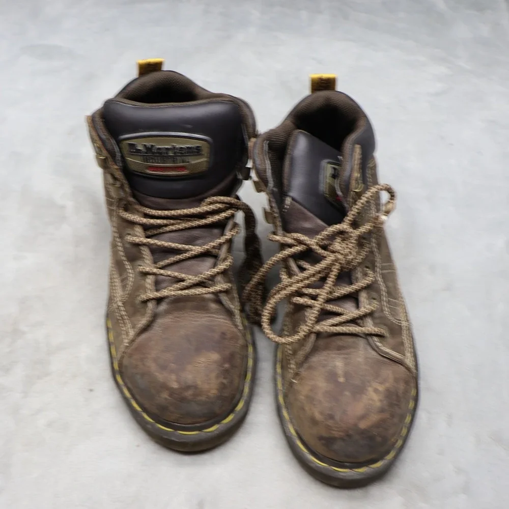 Dr. Martens Men 6 Women 7 Work Boots Brwn Ironbridge Steel Toe Industrial Safety